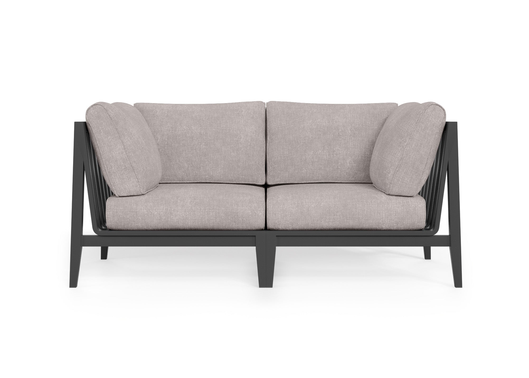 Charcoal Aluminum Outdoor Loveseat