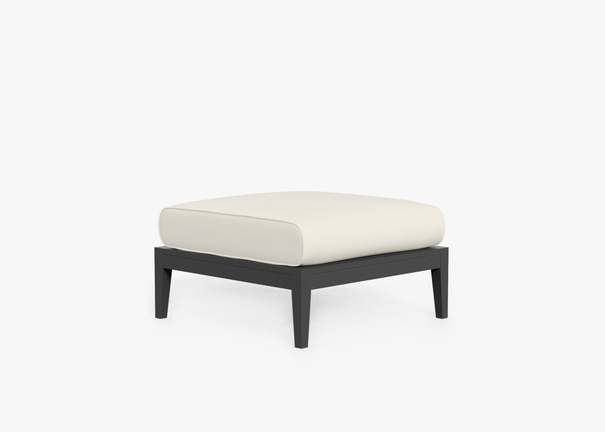 Charcoal Aluminum Outdoor Ottoman (Open Box)