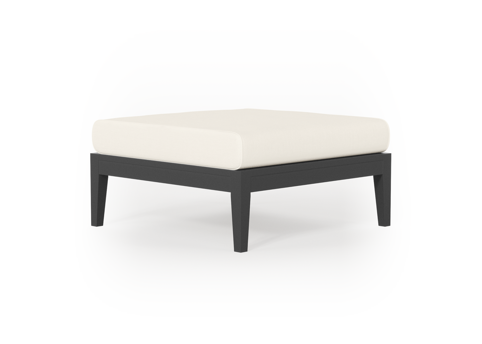 Charcoal Aluminum Outdoor Ottoman