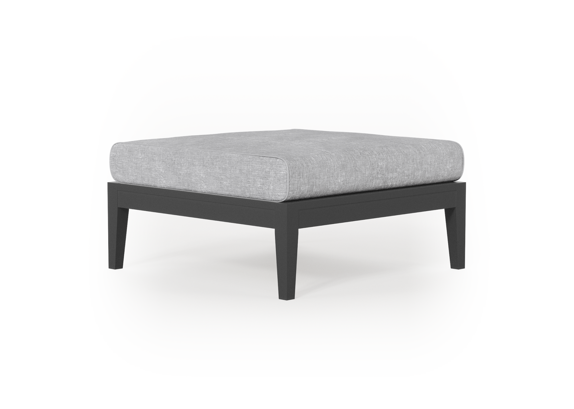Charcoal Aluminum Outdoor Ottoman