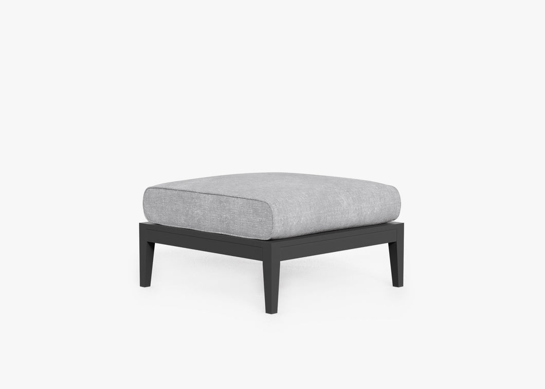 Charcoal Aluminum Outdoor Ottoman (Open Box)