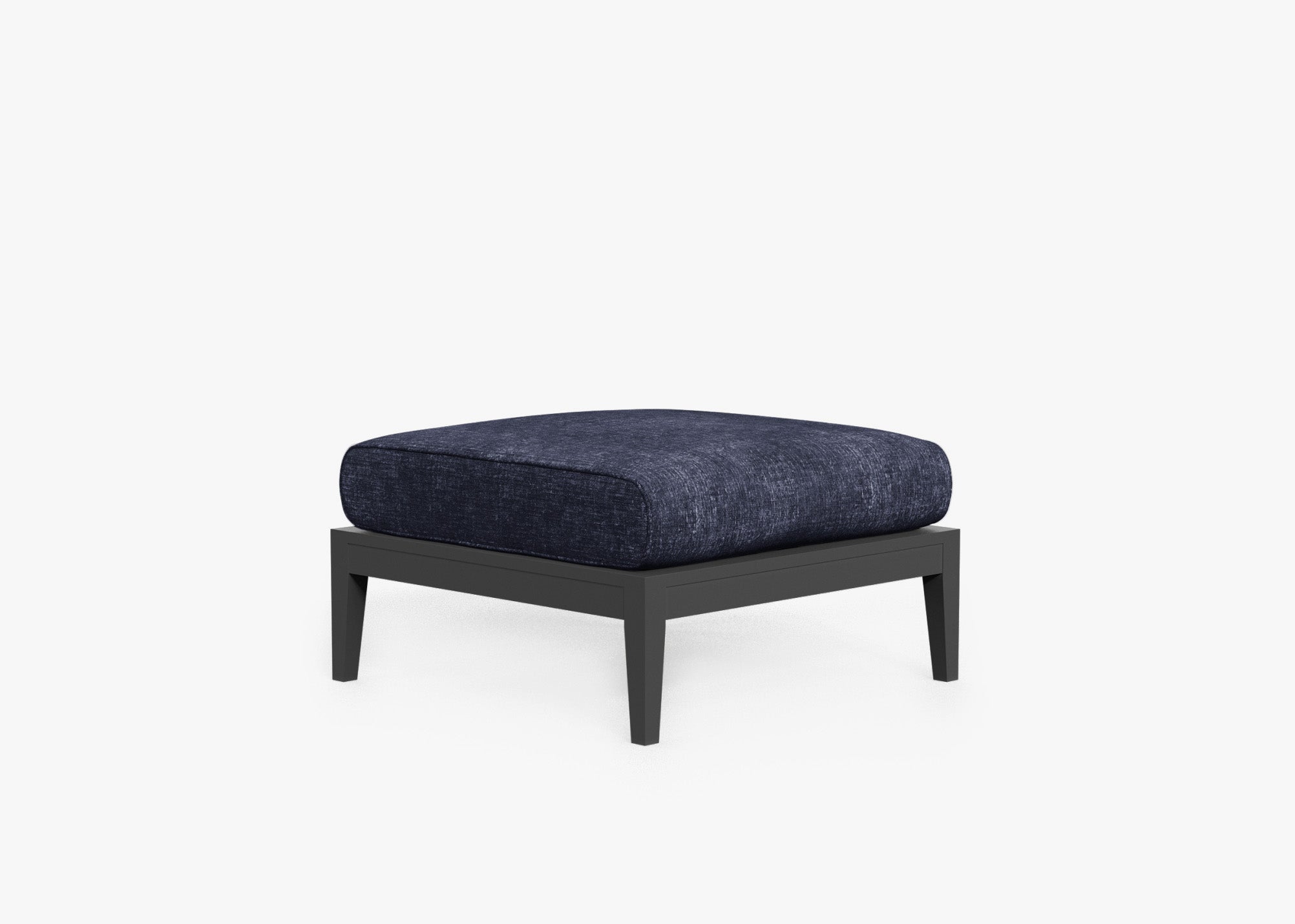 Charcoal Aluminum Outdoor Ottoman (Open Box)