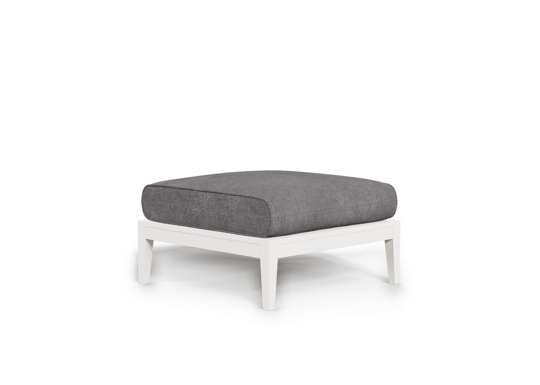 White Aluminum Outdoor Ottoman