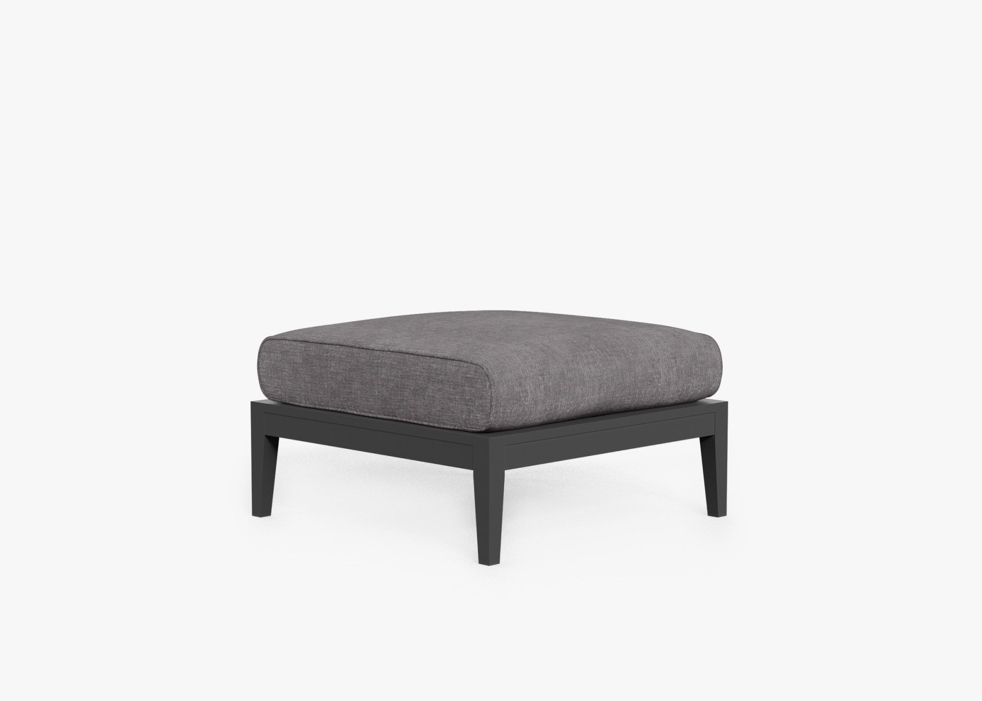 Charcoal Aluminum Outdoor Ottoman (Open Box)