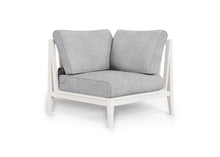 White Aluminum Outdoor Sectional Chair - Left