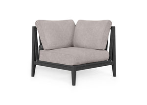 Charcoal Aluminum Outdoor Sectional Chair - Left