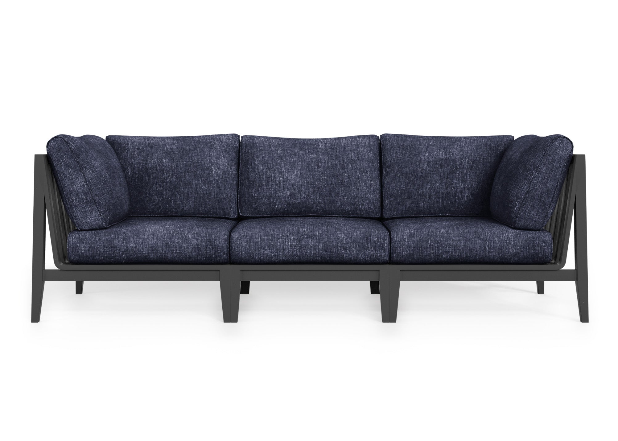 Charcoal Aluminum Outdoor Sofa - 3 Seat