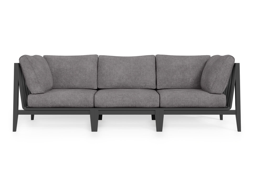 Charcoal Aluminum Outdoor Sofa - 3 Seat