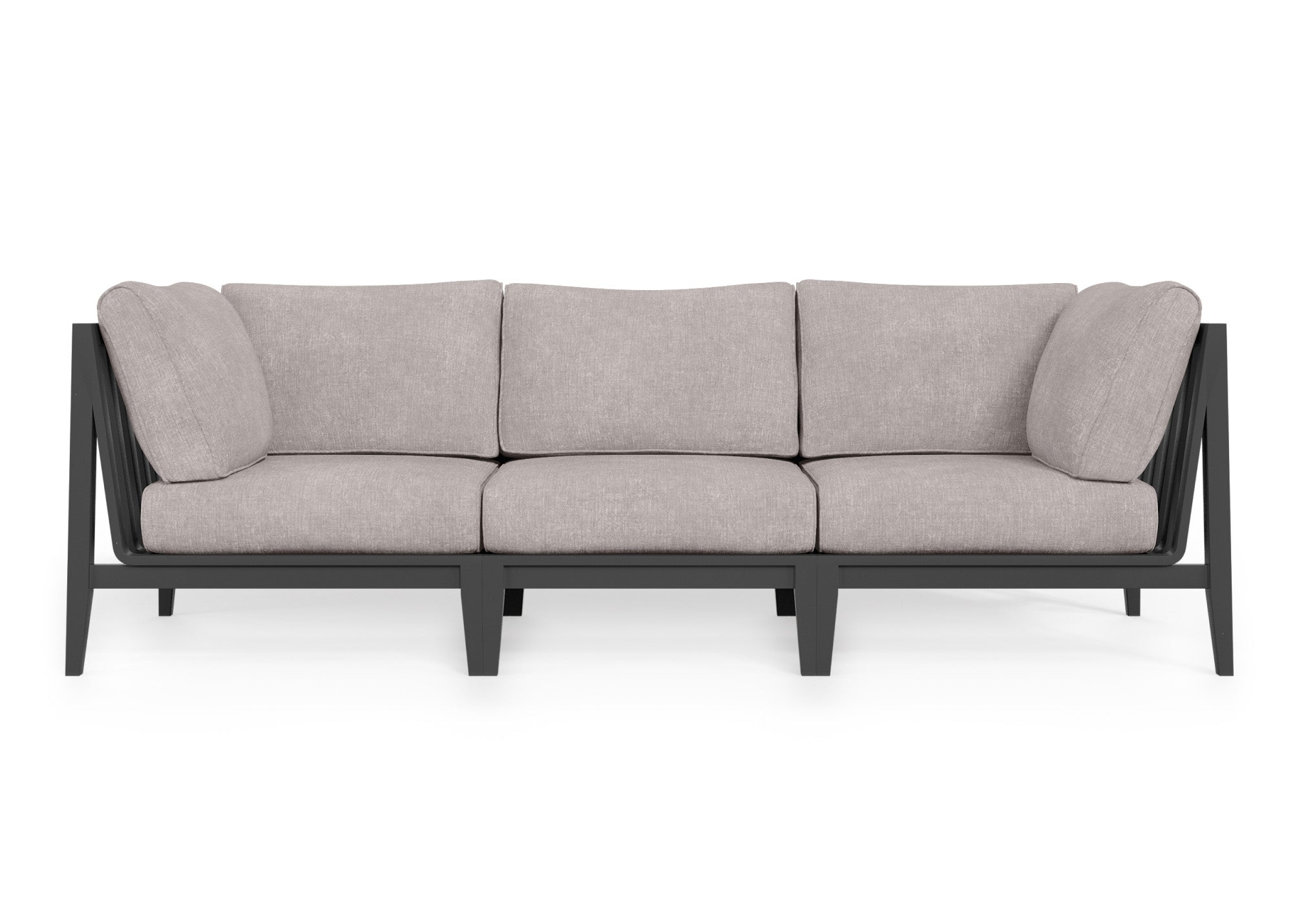 Charcoal Aluminum Outdoor Sofa - 3 Seat