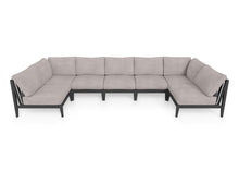 Charcoal Aluminum Outdoor U Sectional - 7 Seat