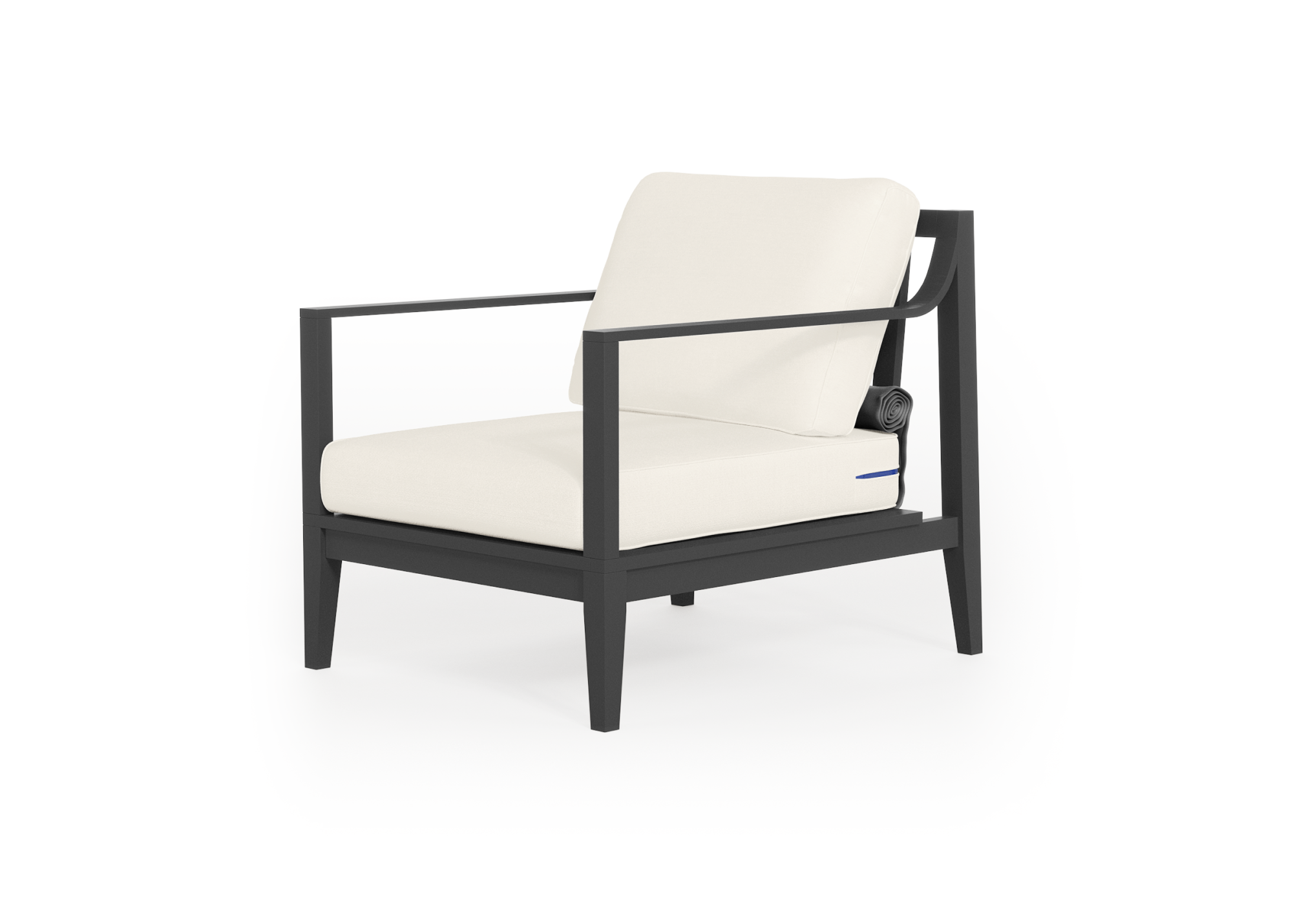 Charcoal Aluminum Outdoor Armchair
