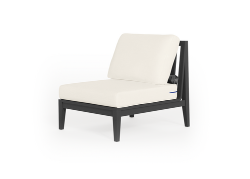 Charcoal Aluminum Outdoor Armless Chair