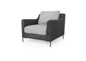 Black Wicker Outdoor Armchair