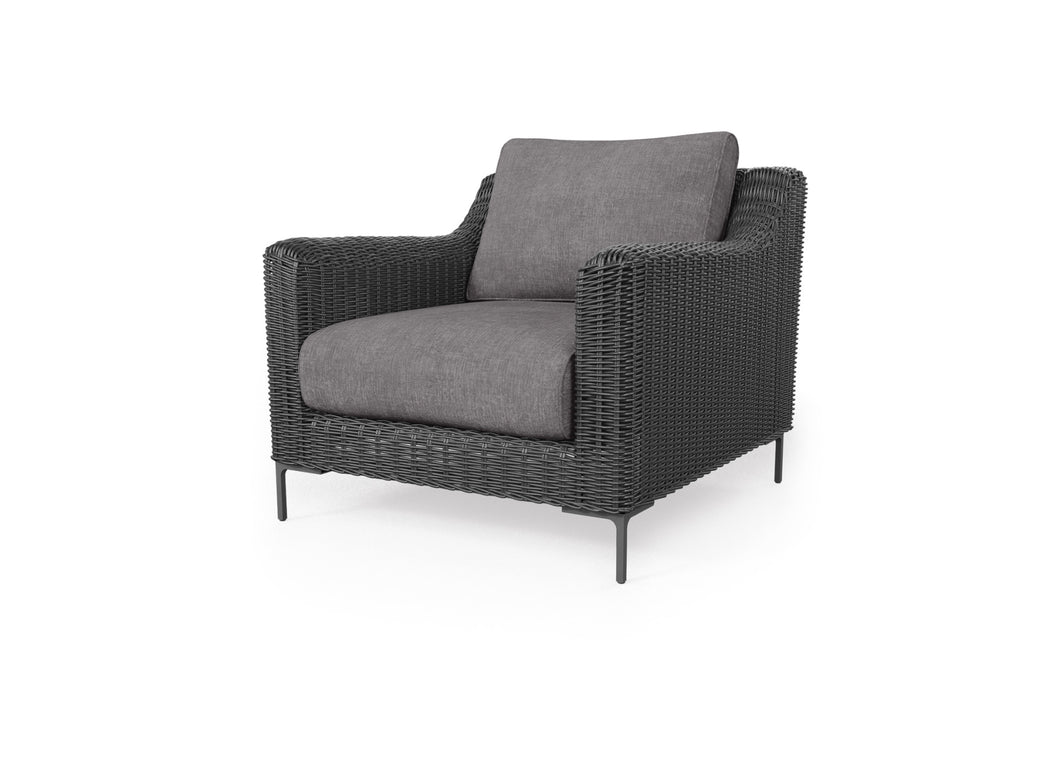 Black Wicker Outdoor Armchair