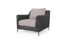 Black Wicker Outdoor Armchair