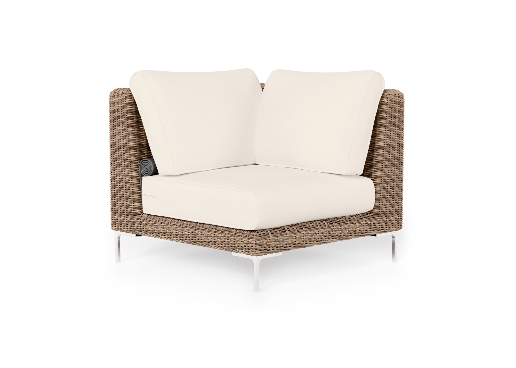 Brown Wicker Outdoor Sectional Chair (Outer Certified)