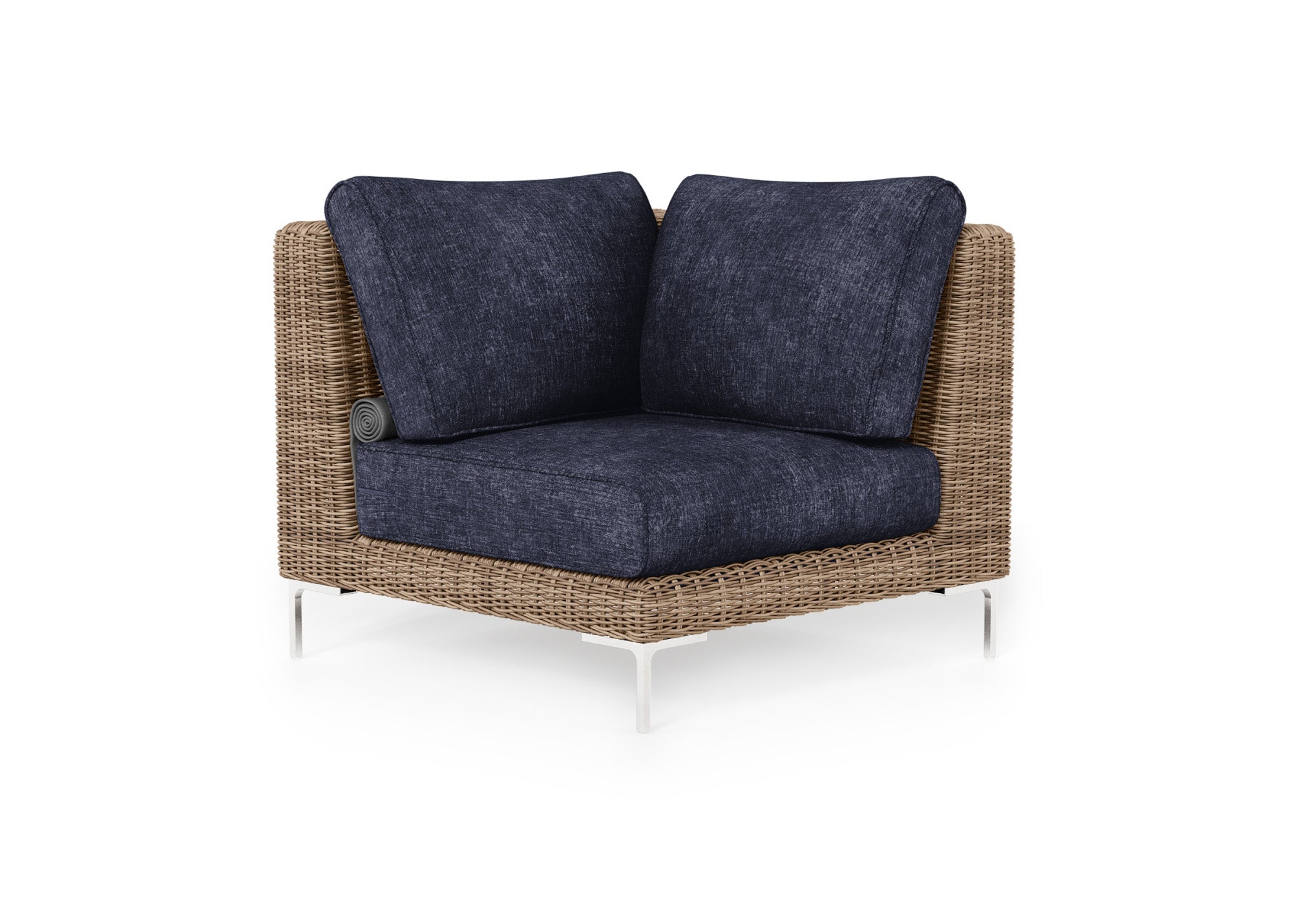 Brown Wicker Outdoor Sectional Chair