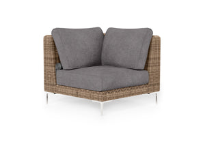 Brown Wicker Outdoor Sectional Chair