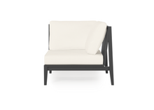 Charcoal Aluminum Outdoor Corner Chair - Left