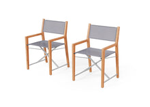 Teak Outdoor Dining Director’s Chair, Set of 2