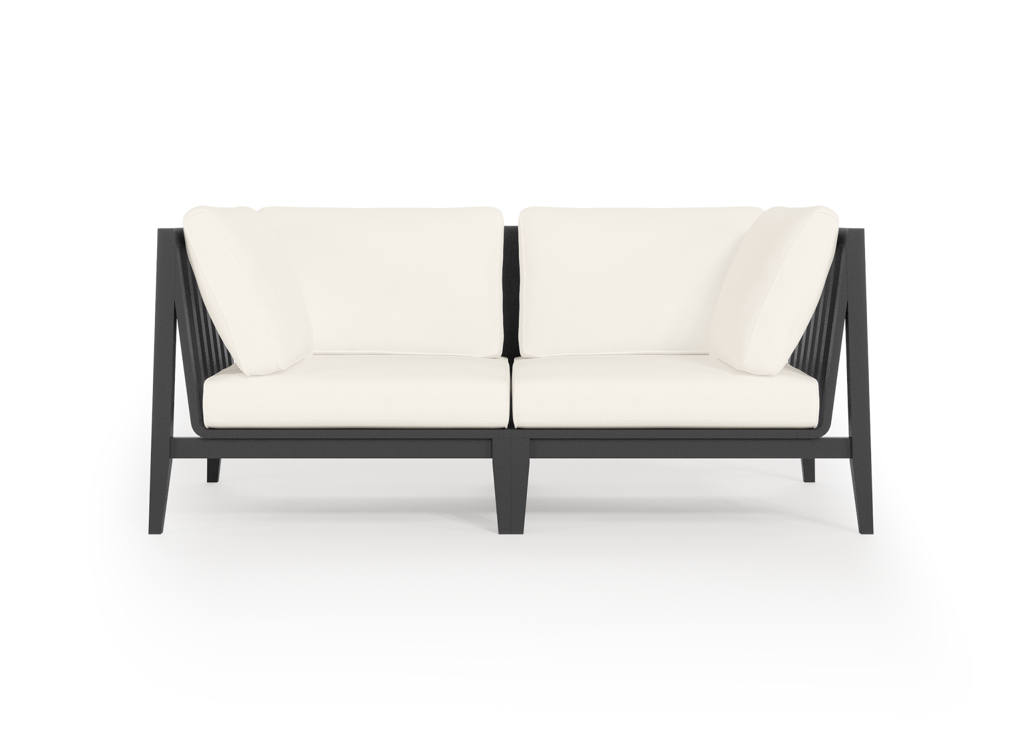 Charcoal Aluminum Outdoor Loveseat