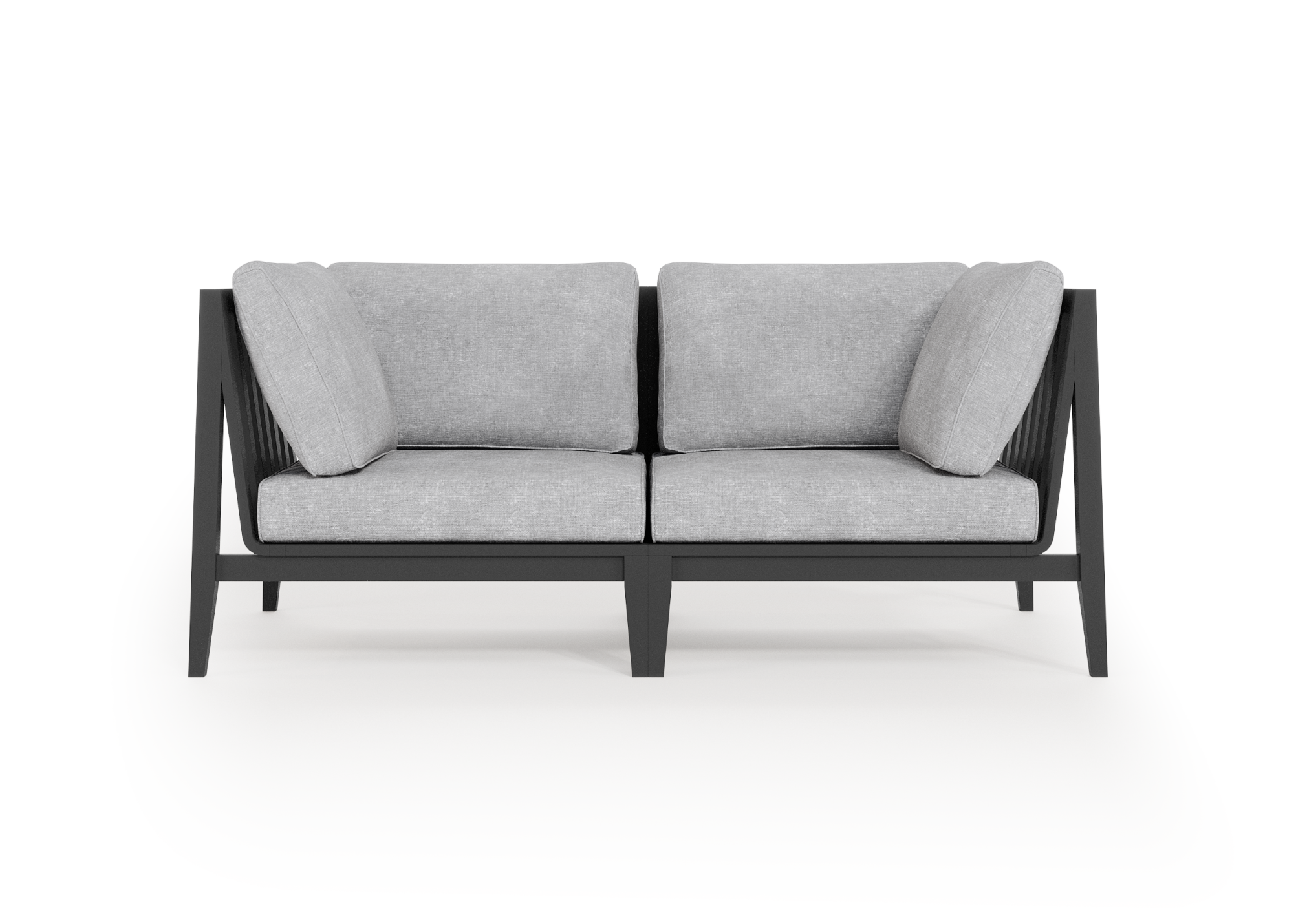 Charcoal Aluminum Outdoor Loveseat
