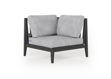 Charcoal Aluminum Outdoor Sectional Chair - Left