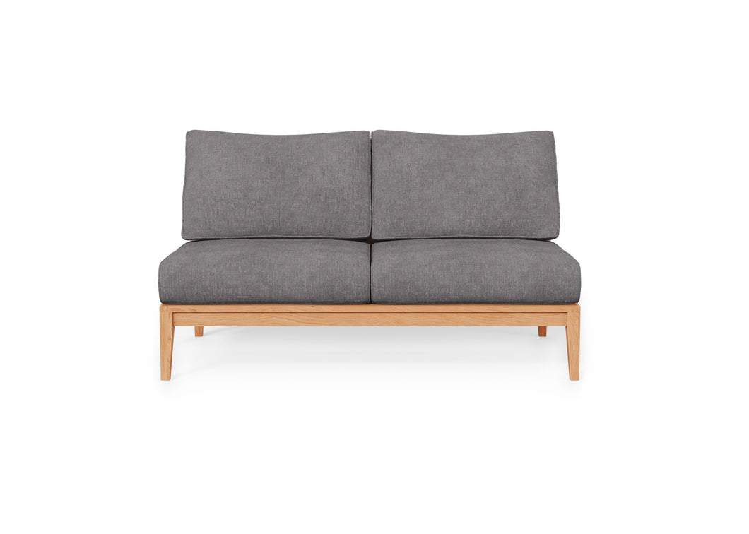 Teak Outdoor Armless Loveseat