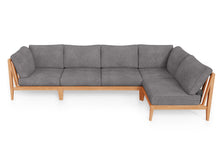 Teak Outdoor L Sectional - 5 Seat