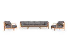 Teak Outdoor Sofa with Armchairs - 6 Seat