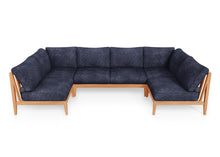 Teak Outdoor U Sectional - 6 Seat