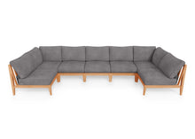 Teak Outdoor U Sectional - 7 Seat