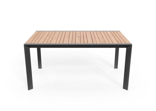 Teak & Aluminum Outdoor Dining Table