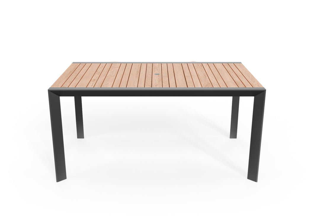 Teak & Aluminum Outdoor Dining Table