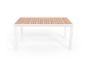 Teak & Aluminum Outdoor Dining Table